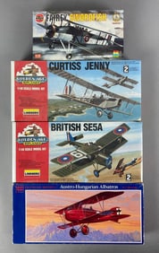Group of 4 WW1 Aircraft Plastic Model Kits