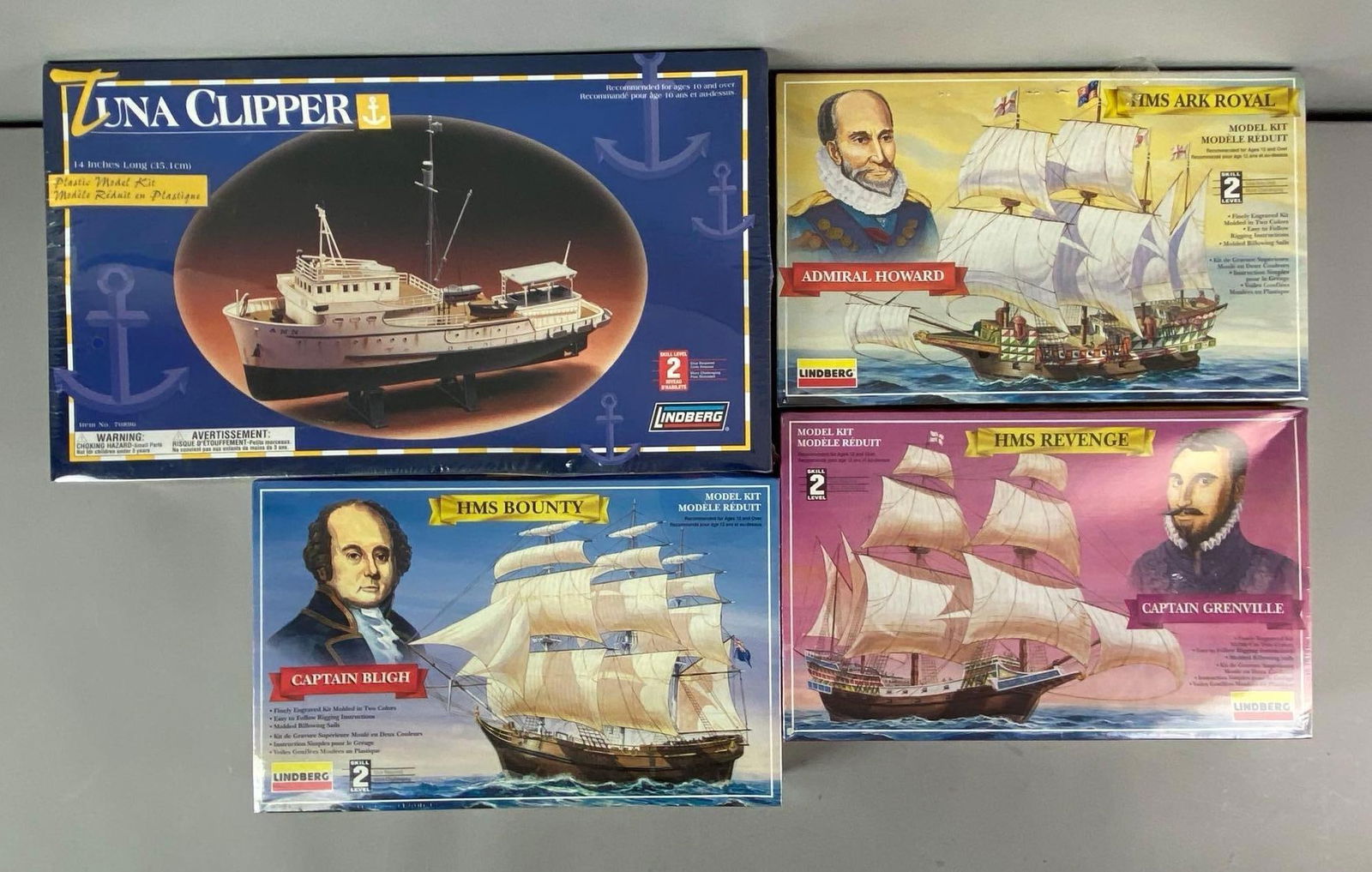 Group of 4 Lindberg Boat Plastic Model Kits (1 of 2)