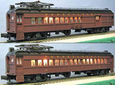 Lionel O Scale Pennsylvania Multiple-Unit Commuter Train Cars