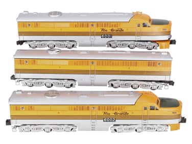 Lionel O Scale Denver and Rio Grande PA-1 ABA Locomotive Set