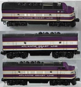 Lionel O Scale Atlantic Coast Line F3 A-B-A Diesel Locomotive Set