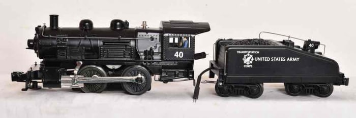 Lionel O Scale Army Transportation Corp 0-4-0 Steam Locomotive and Tender