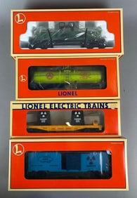 Group of 4 Lionel O Scale Radioactive Train Cars