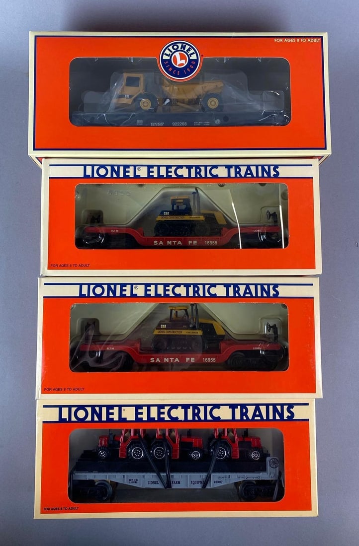 Group of 4 Lionel O Scale Heavy Equipment Train Cars (1 of 2)