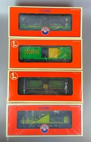 Group of 4 Lionel O Scale Alien Train Cars
