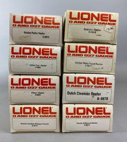 Group of 8 Lionel O Scale Rolling Stock Reefer Cars