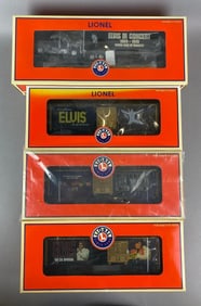 Group of 4 Lionel O Scale Elvis Presley Train Cars