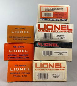 Group of 7 Lionel O Scale Train Cars