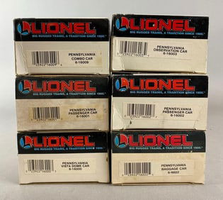 Group of 6 Lionel O Scale Pennsylvania  Passenger Cars