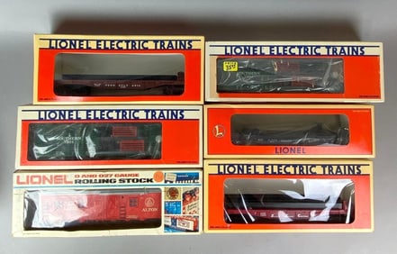 Group of 6 Lionel O Scale Train Cars