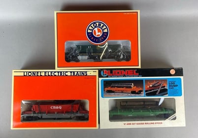 Group of 3 Lionel O Scale Train Cars
