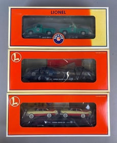 Group of 3 Lionel O Scale Flat Cars