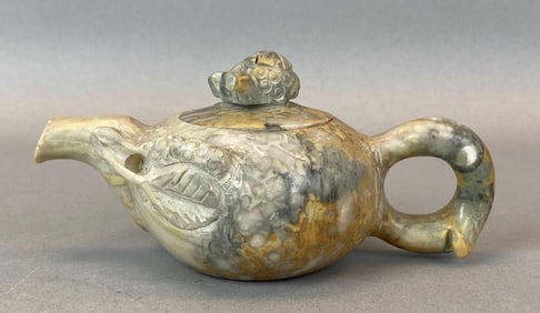 Chinese Carved Soapstone Teapot