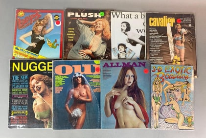 Group of 8 Vintage Adult Magazines