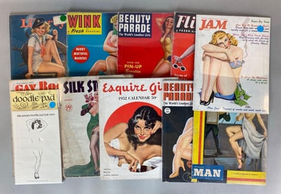 Group of Adult Magazines and More