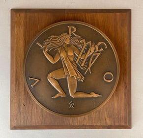 Limited Edition Franklin Mint Bronze Virgo Plaque