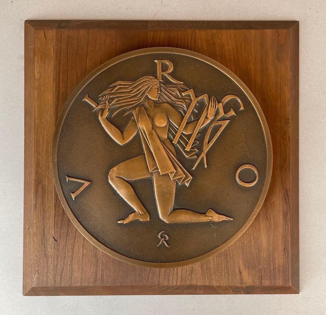 Limited Edition Franklin Mint Bronze Virgo Plaque (1 of 4)