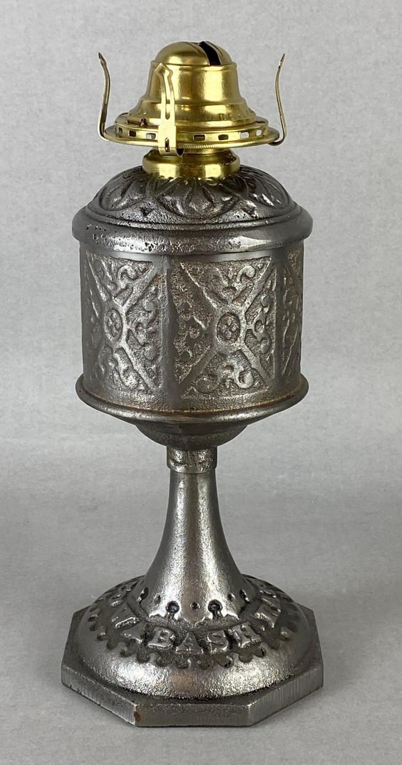 Wabash Railroad Co. Cast Iron Oil Lamp Base: Measures 12 x 5 x 5 inches.