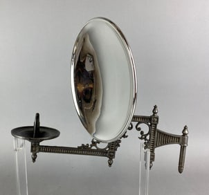 Antique Cast Iron Oil Lamp Wall Sconce