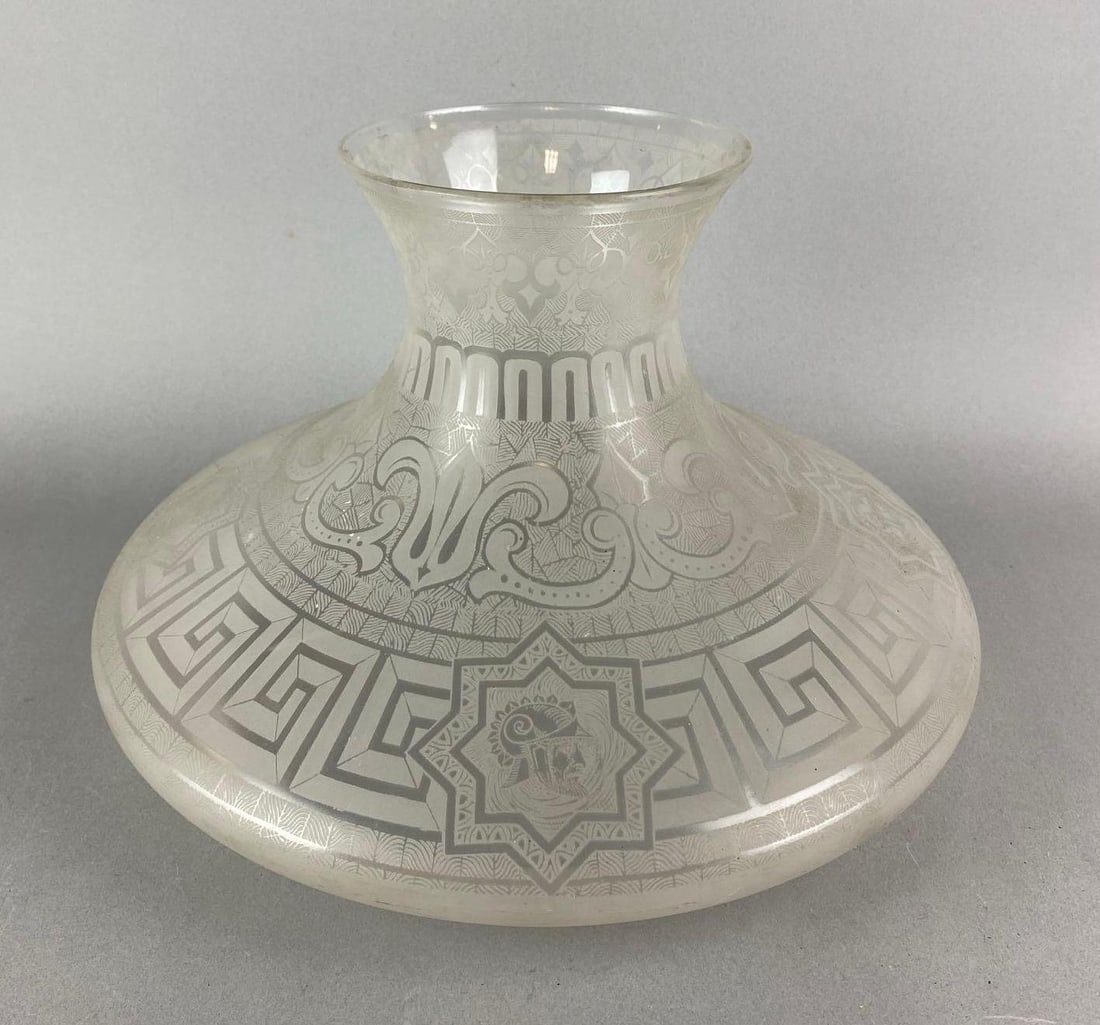 Antique Etched Lamp Shade (1 of 5)