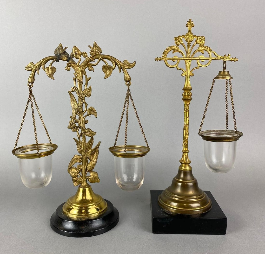 Group of 2 Ornate Antique Victorian Votive Candle Holders (1 of 3)