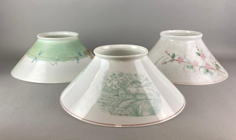 Group of 3 Antique Victorian Lamp Shades
