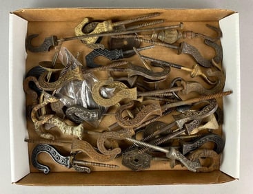 Group of Antique Cast Iron Chandelier Hooks