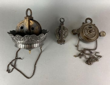 Group of 3 Antique Cast Iron Pulleys