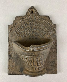 Antique Cast Iron Lehigh Valley Co Advertising Match Safe