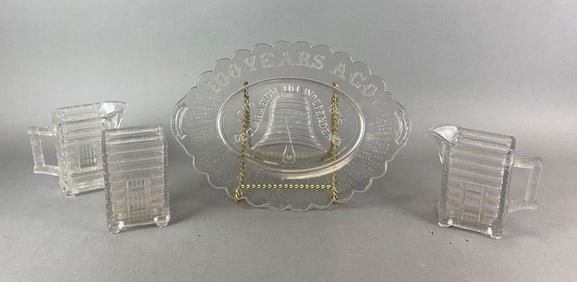 Group of 3 EAPG Log Cabin Items and More