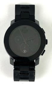 Mens Stainless Steel Movado Bold Wrist Watch