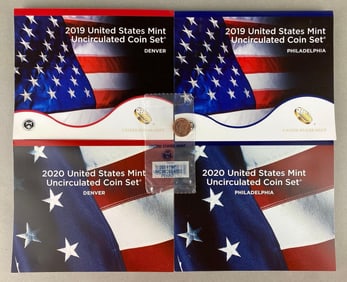 Group of (4) UNC US Mint Coin Sets and More