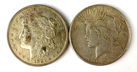 Group of (2) Silver Dollars