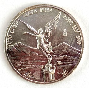 2002 Mexico Libertad 1/10th oz. .999 Fine Silver