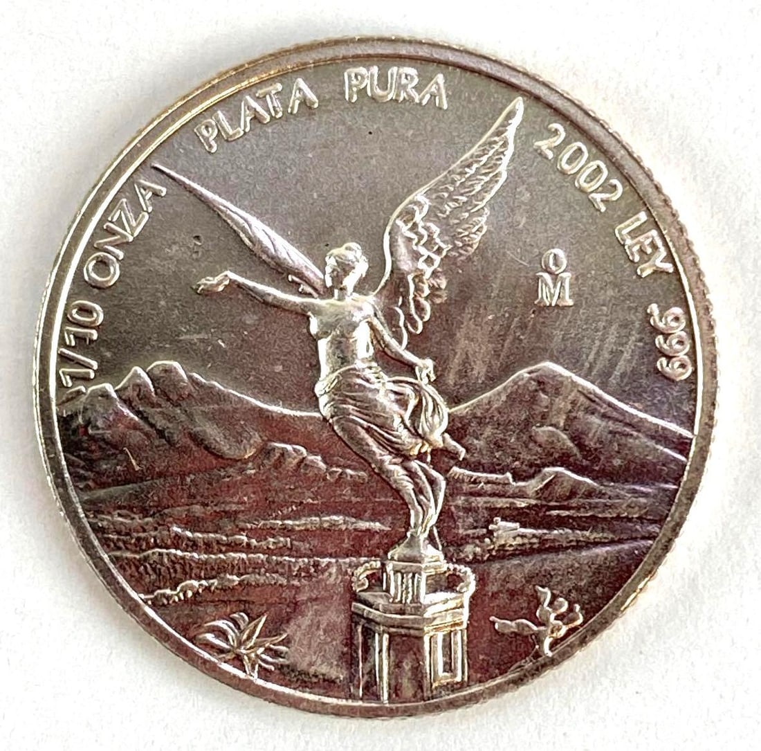 2002 Mexico Libertad 1/10th oz. .999 Fine Silver: 2002 Mexico Libertad 1/10th oz. .999 Fine Silver