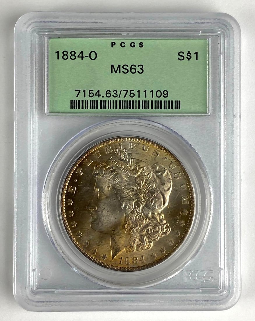 PCGS Graded 1884 O US Morgan Silver Dollar MS 63 (1 of 2)