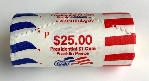 $25 Roll of Franklin Pierce Presidential Dollars