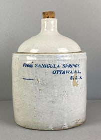 Sanicula Springs Ottawa IL Stoneware Jug