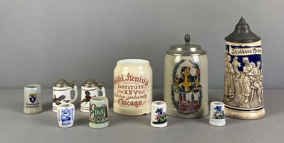 Group of Assorted Steins