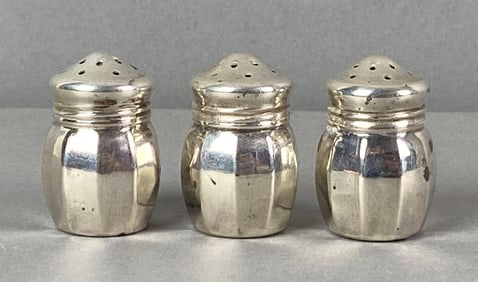 Group of 3 Sterling Silver Salt and Pepper Shakers