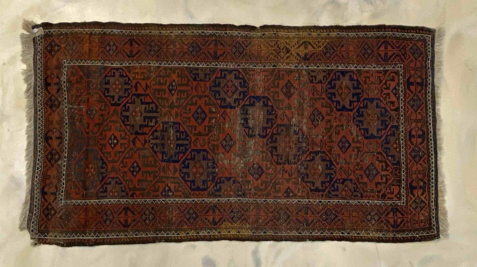 Afghanistan Baluch Rug: Measures 62” L x 31” W