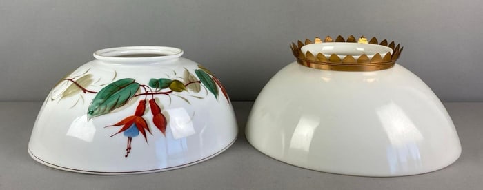 Group of 2 Glass Hanging Lamp Shades