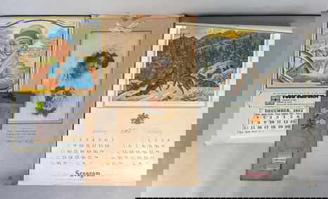 Group of Vintage Advertising Calendars