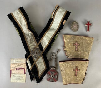 Group of Vintage Royal Arch Masons Fraternal Regalia