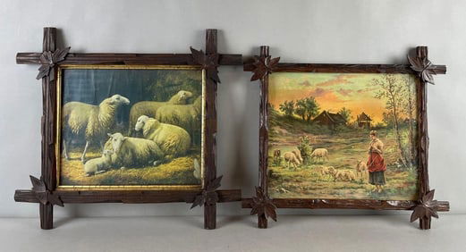 Group of 2 Vintage Sheep Art Prints