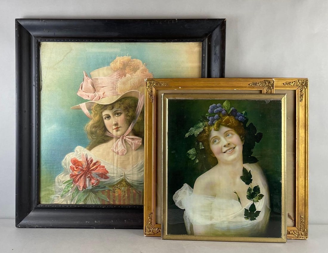 Group of Vintage Victorian Women Portrait Art Prints (1 of 5)