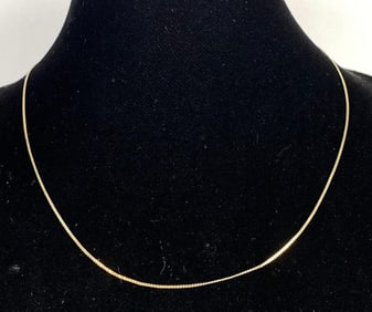 14K Gold Serpentine Chain Necklace