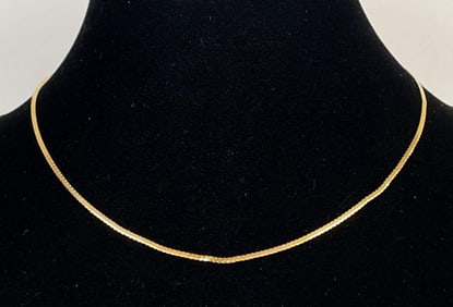 14K Gold Serpentine Chain Necklace