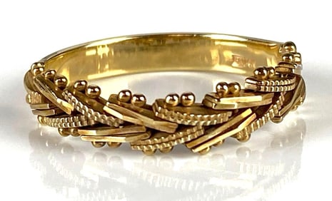 14K Gold Woven Mesh Ring