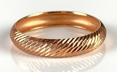 14K Rose Gold Textured Ring
